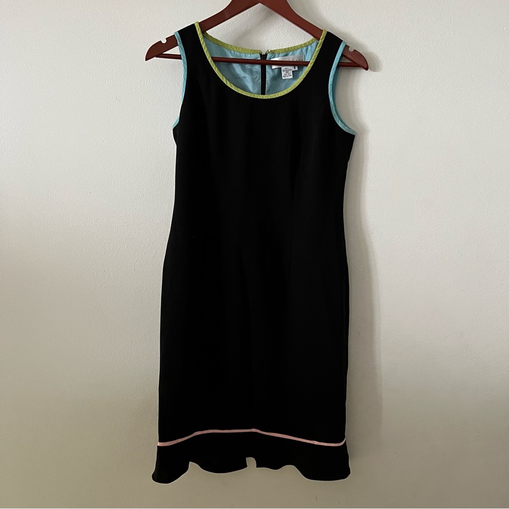 Vintage Dress with Colorful Trim Sz 6 P